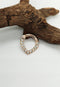V Shaped Septum Clicker White Diamonds 14k Solid Gold Helix Earring Daith Piercing